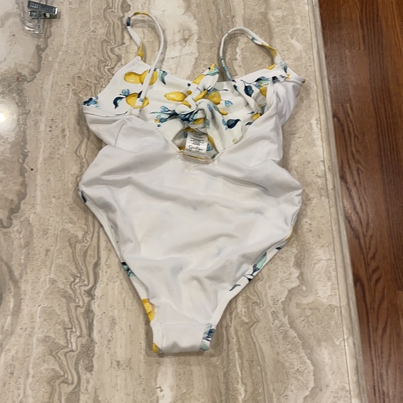 🍋  lemon Straight Neck textured One Piece NWOT - Picture 12 of 16